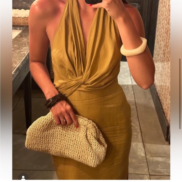 🌺ZARA NWT LINEN 2024 COLLECTION HALTER DRESS ZW COLLECTION Small - Picture 5 of 11